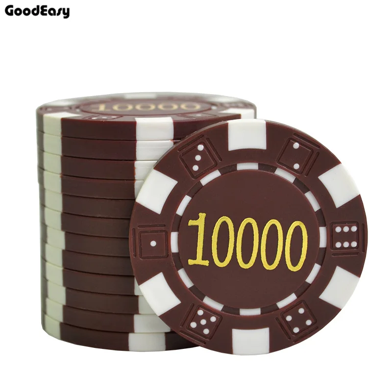 10000 25 шт./лот 11,5 г/шт. ABS Позолоченные игральные кости фишки для покера монеты Техасский покер джетон игры Fichas казино черный Джек Pokersatr металлические монеты - Цвет: 10000