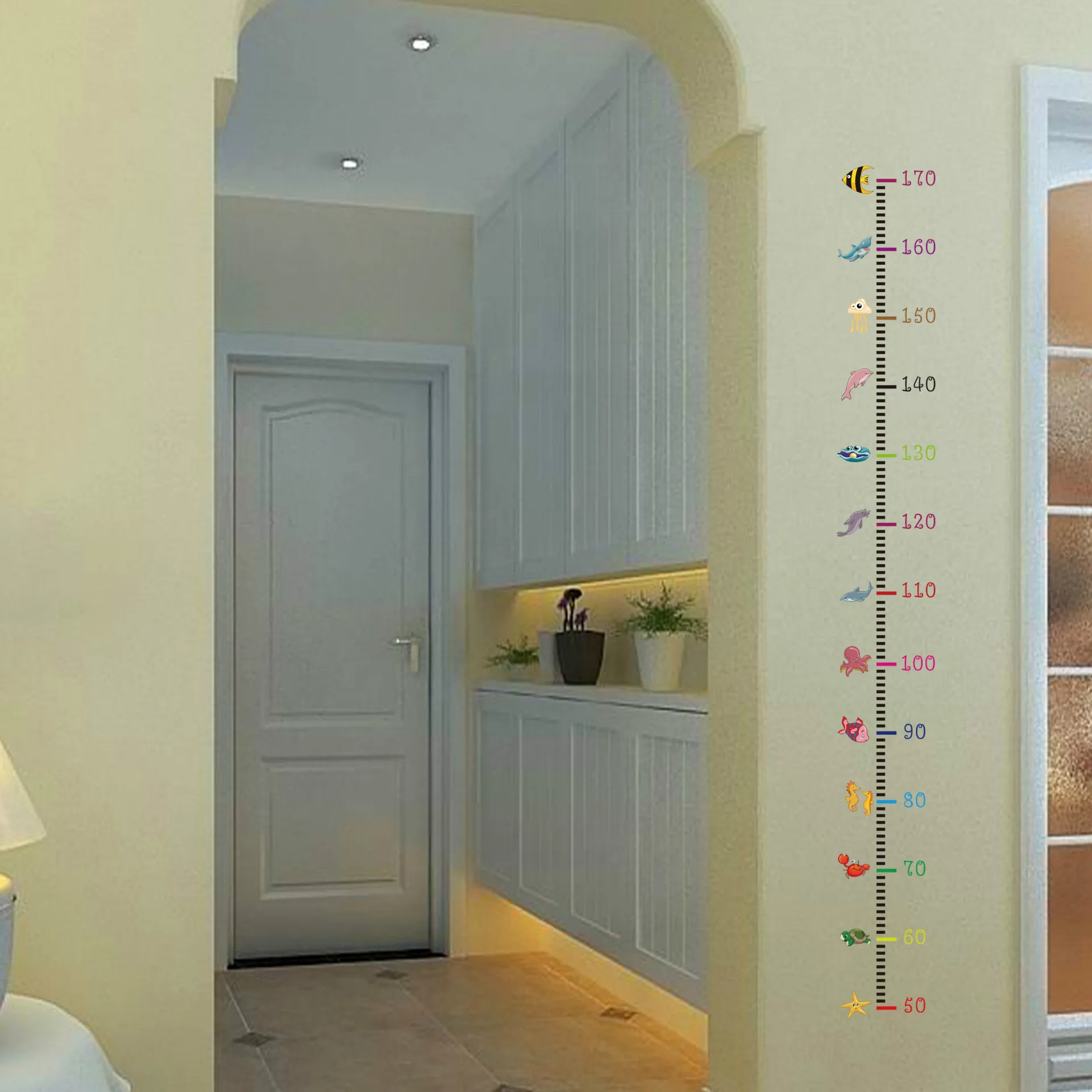 Наклейки с изображением морского дна рыбы высоты детская комната ванная детский