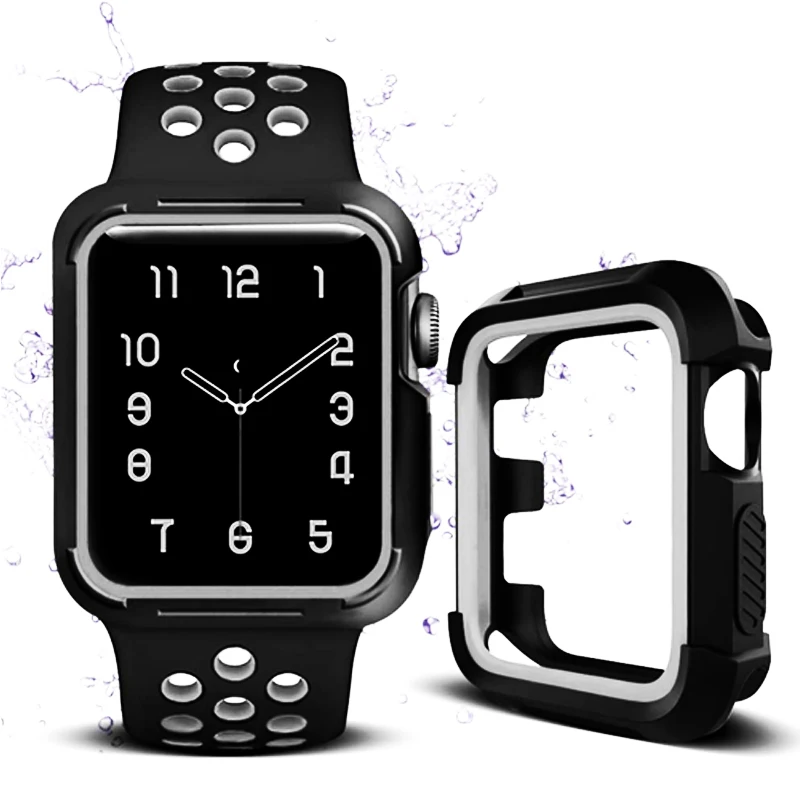 Защитный чехол и ремешок для apple watch 4 3 band 44 мм 40 защитный correa спортивный браслет