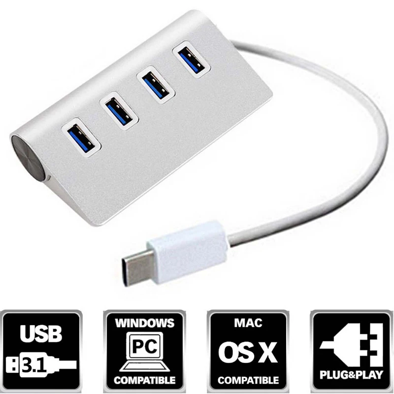 2018 USB 3 1 Тип C несколько 4 Порты и разъёмы концентратор адаптер для ноутбуков Tablet PC