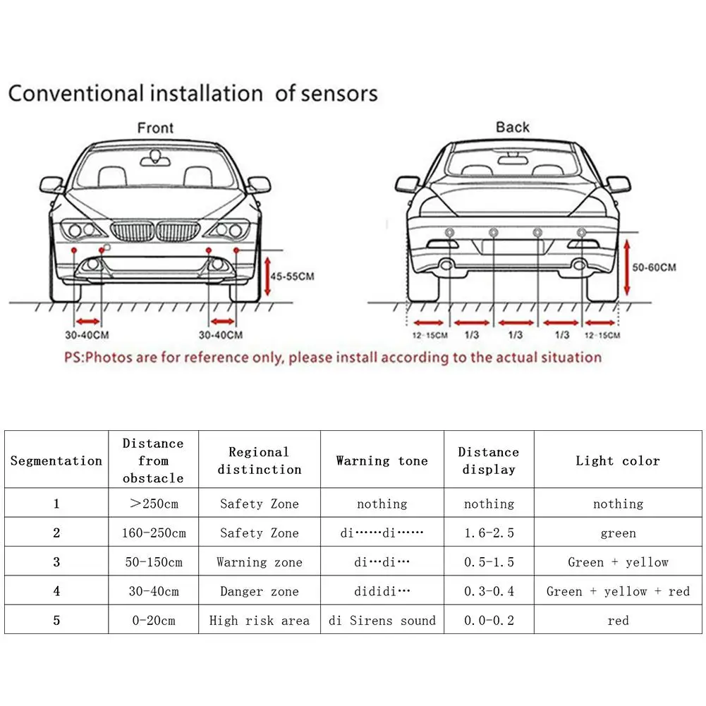 

Parking Sensor QXNY 8 Sensors Car Automobile Reversing Radar Parking Car Detector Parking Assistance Parking Radar Reverse