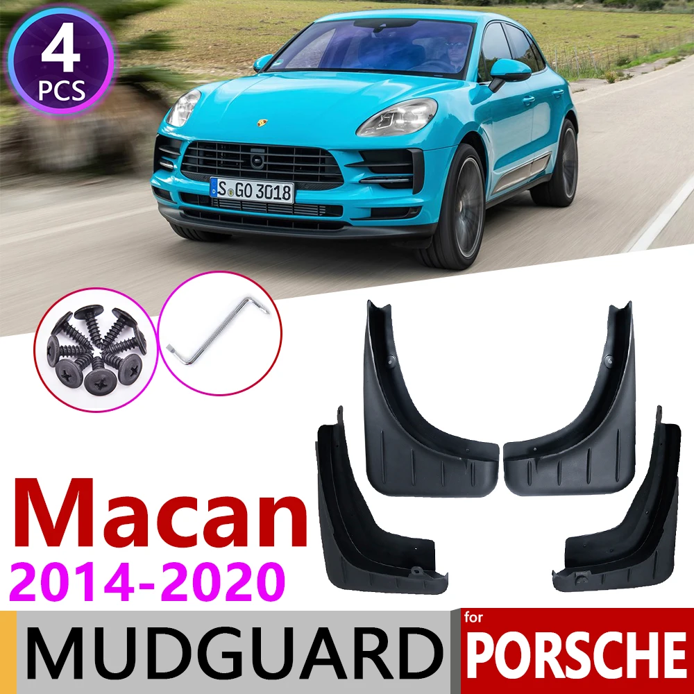 for Porsche Macan 2014~2020 Turbo GTS S Mudguard Car Fender Splash Flap Mud Guard Mudflap Accessories 2015 2016 2017 2018 2019 | Автомобили