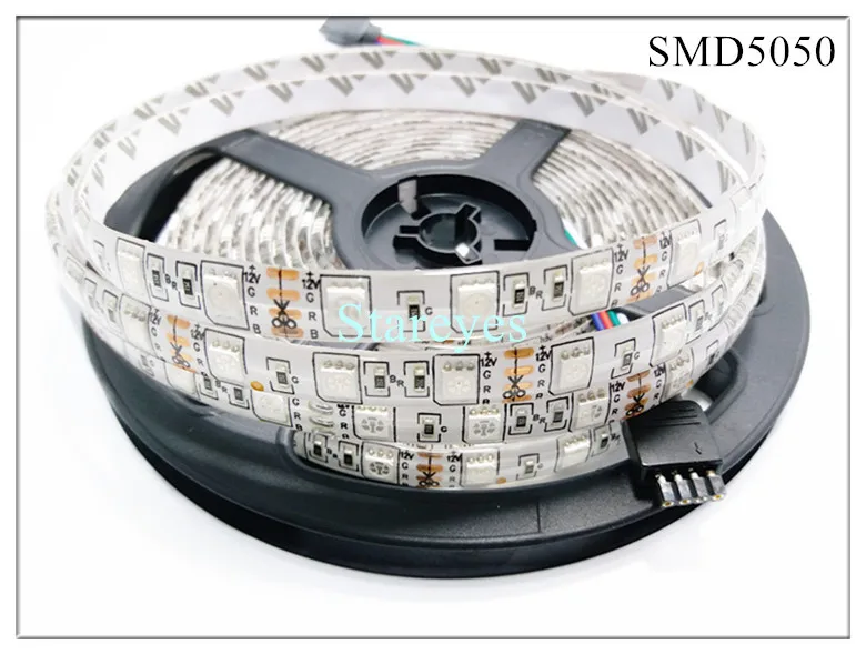 1 комплект SMD 5050 60 светодиодный/M 10 метров RGB Светодиодная лента фонарик освещение IP65 водонепроницаемая лента+ пульт дистанционного управления 44 ключа+ адаптер питания 6A
