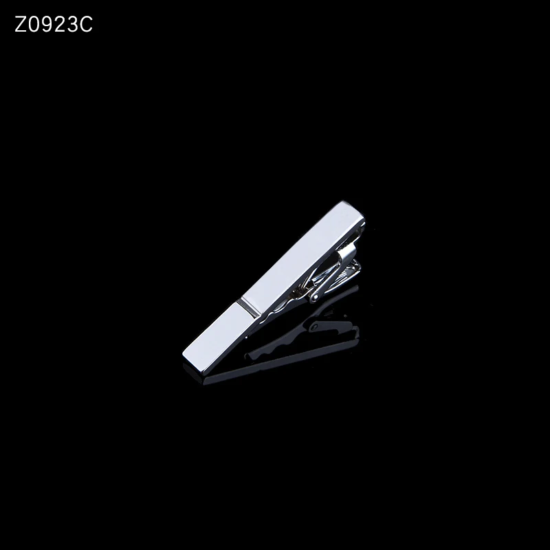 Z0923C Мужской зажим для галстука серебряный Модный 10 простой короткий Мужской воротник 4 см - Окраска металла: Z0923C