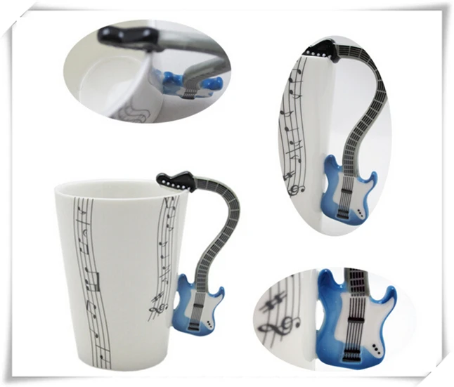 Новинка керамическая музыкальная кружка для электрогитары чайная кофейные