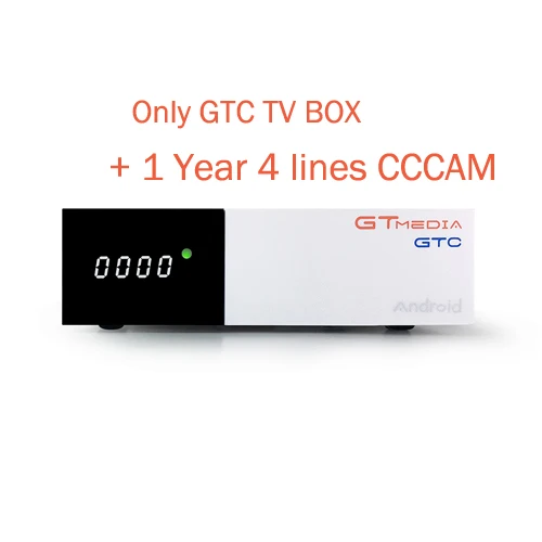 FREESAT gtmedia GTC Android 6,0 ТВ коробка DVB-S2/T2/кабель/ISDBT Amlogic S905D 2 Гб Оперативная память 16 Гб Встроенная память freesat+ 1 год CCcam подарок - Цвет: Add 1 year 4 Lines