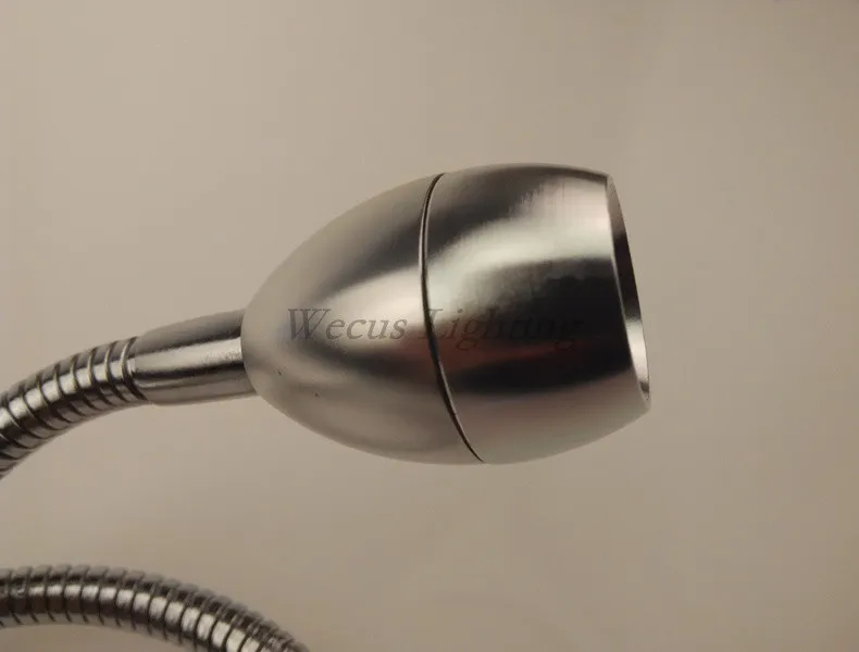 Горячая 3 Вт led гибкий шланг сторона кровати с настенным освещением чтения гибкая лампа зеркало стол живопись выше огни 85-265 в