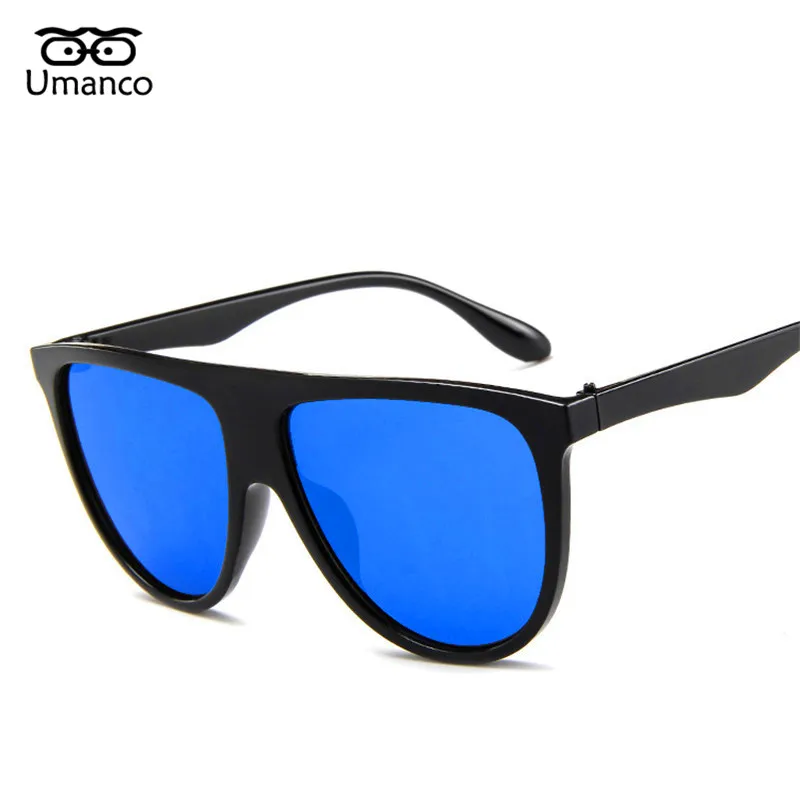 

Umanco 2021 New Trendy Vintage Oversized Mirror Sunglasses For Women Men PC Frame AC Lens Brand Eyewear Outdoor Travel Gifts