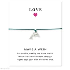 Девушки Регулируемая Любовь Заявление красный желтый синий ювелирные изделия с картой сделать желание серебро подвеска-Дельфин браслеты для женщин