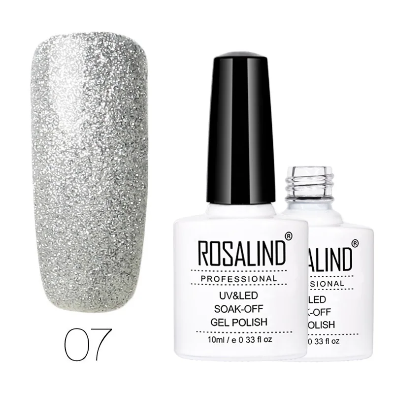 07 ROSALIND Гель-лак 1 шт. УФ-лак для ногтей Nagellak полуперманентный впитывающий Гель-лак для маникюра Гибридный Гвоздь Грунтовка Гель-лак для ногтей - Цвет: 07