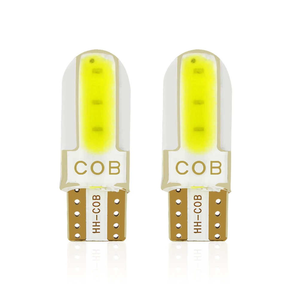 10 шт. силикагель светодиодный COB W5W T10 194 8SMD клинообразный Клиренс светильник авто для Чтения номерного знака автомобиля двери багажника автомобиля лампа