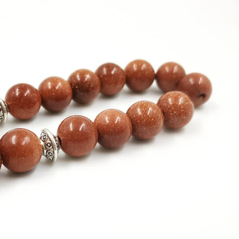 Натуральный авантюрин STONE Tasbih 33 66 99 молитвенные бусины новый стиль misbaha золотой
