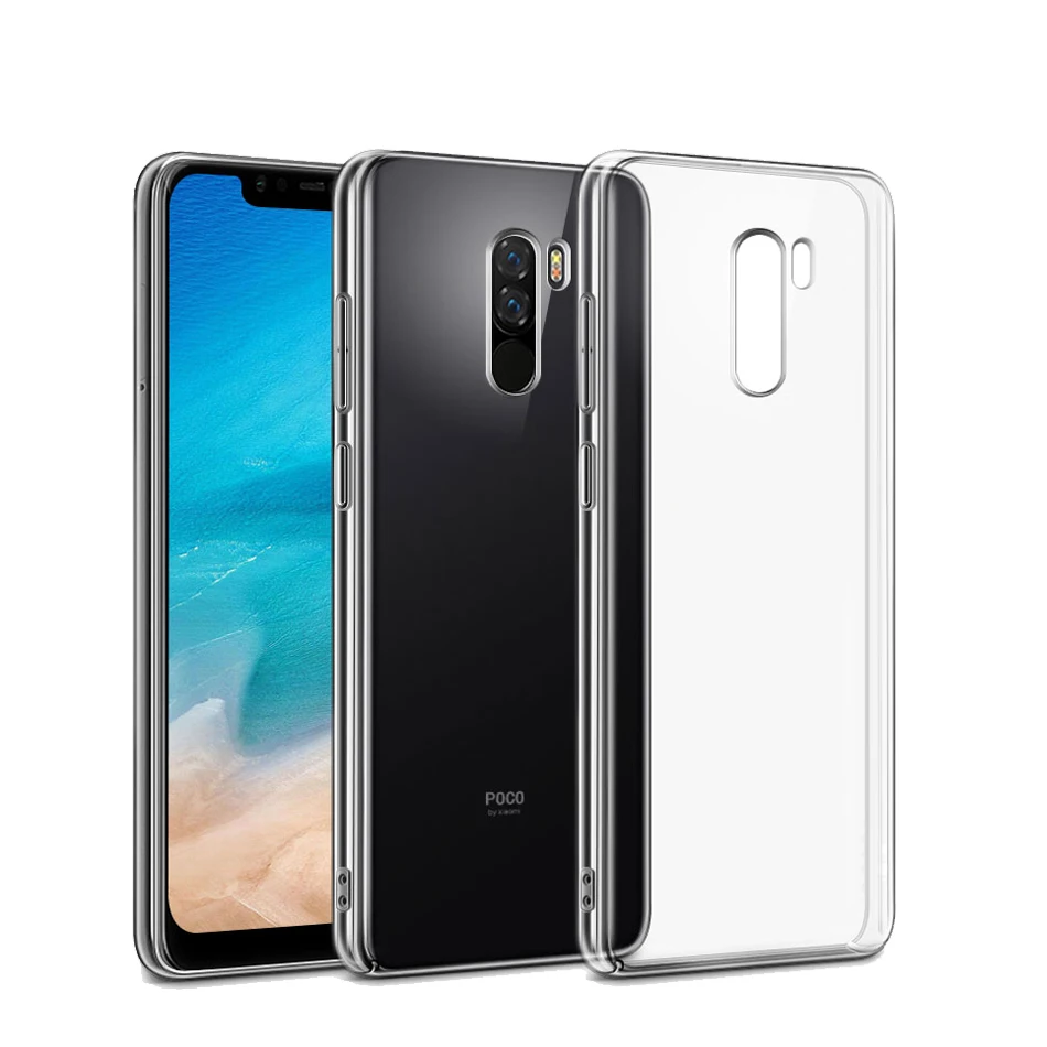 Прозрачный чехол для Xiaomi Pocophone F1 Redmi Note 7 pro Mi 5 5s Plus 4x мягкий силиконовый из ТПУ