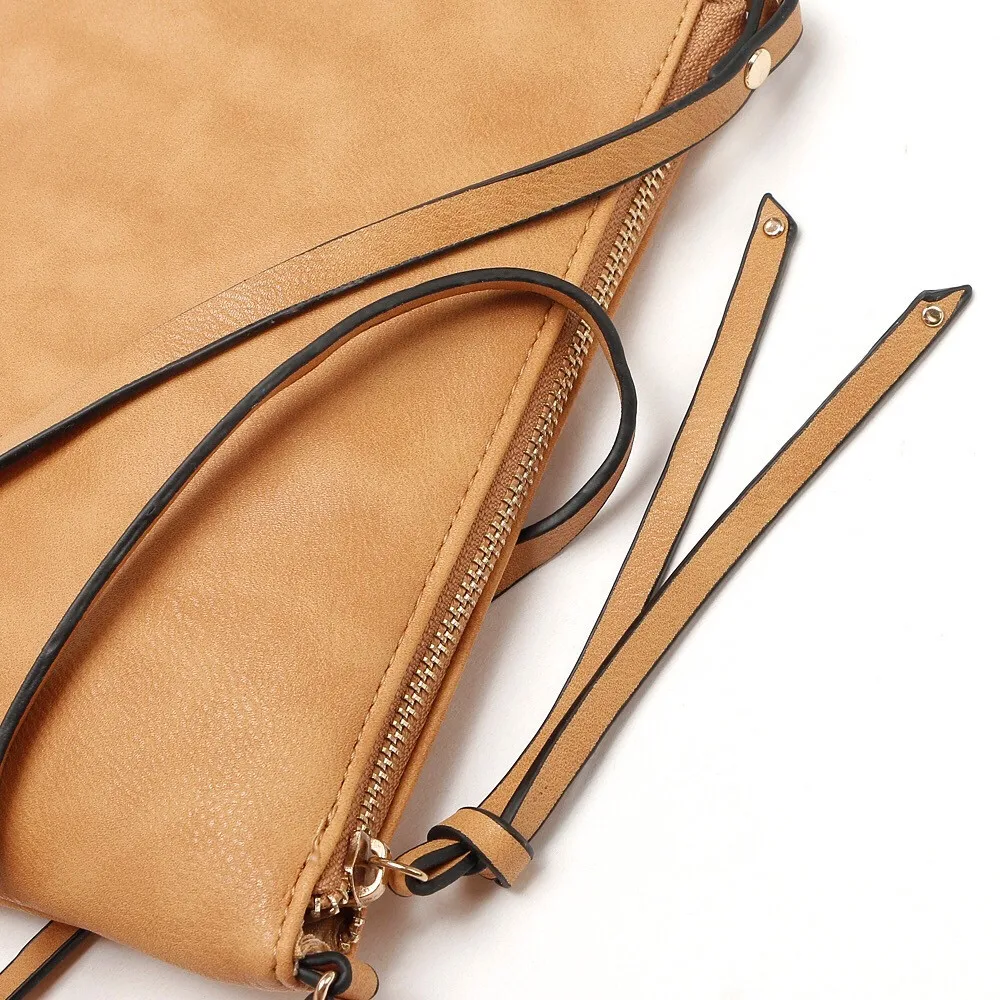 Женская кожаная сумка через плечо на молнии мессенджер|Сумки с ручками| |