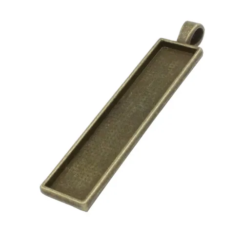 Fit 10x50mm Rectangular cabochons Pendant Tray Cameo/Glass/Cabochon Frame bezel Settings For DIY Making 5pcs/lot (K02943) | Украшения и