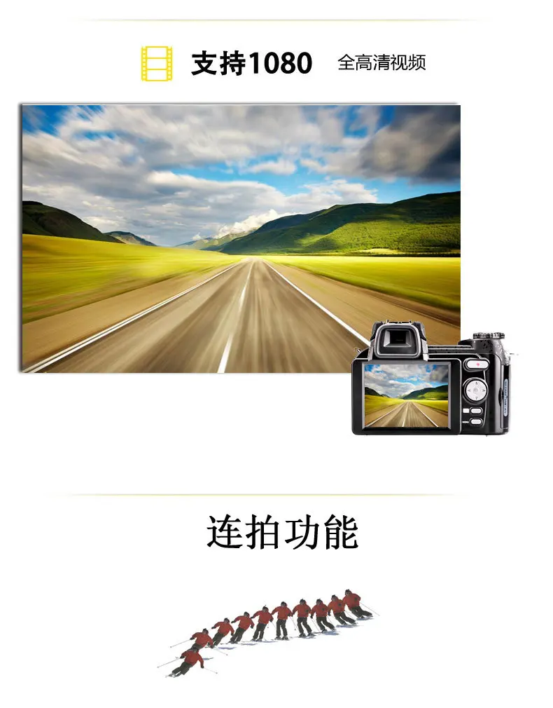 DSLR Высококачественная профессиональная Polo Фирменная Новинка D7100/d7200 33MP DSLR 1920*1080P Цифровая видеокамера со сменным объективом