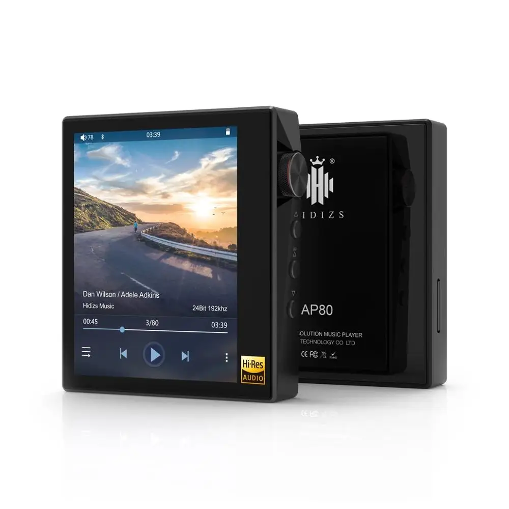Hidizs AP80 Hi-Res ES9218P Ультрапортативный Bluetooth HIFI музыкальный mp3-плеер LDAC USB DAC DSD 64/128 FALC DAP - Цвет: Black