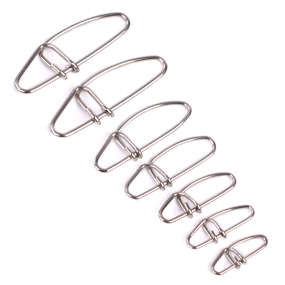 Gishers 100pcs Crosslock Snap Fishing Barrel Swivel safety snap 13mm-28mm 0#-6# fishing swivels | Спорт и развлечения