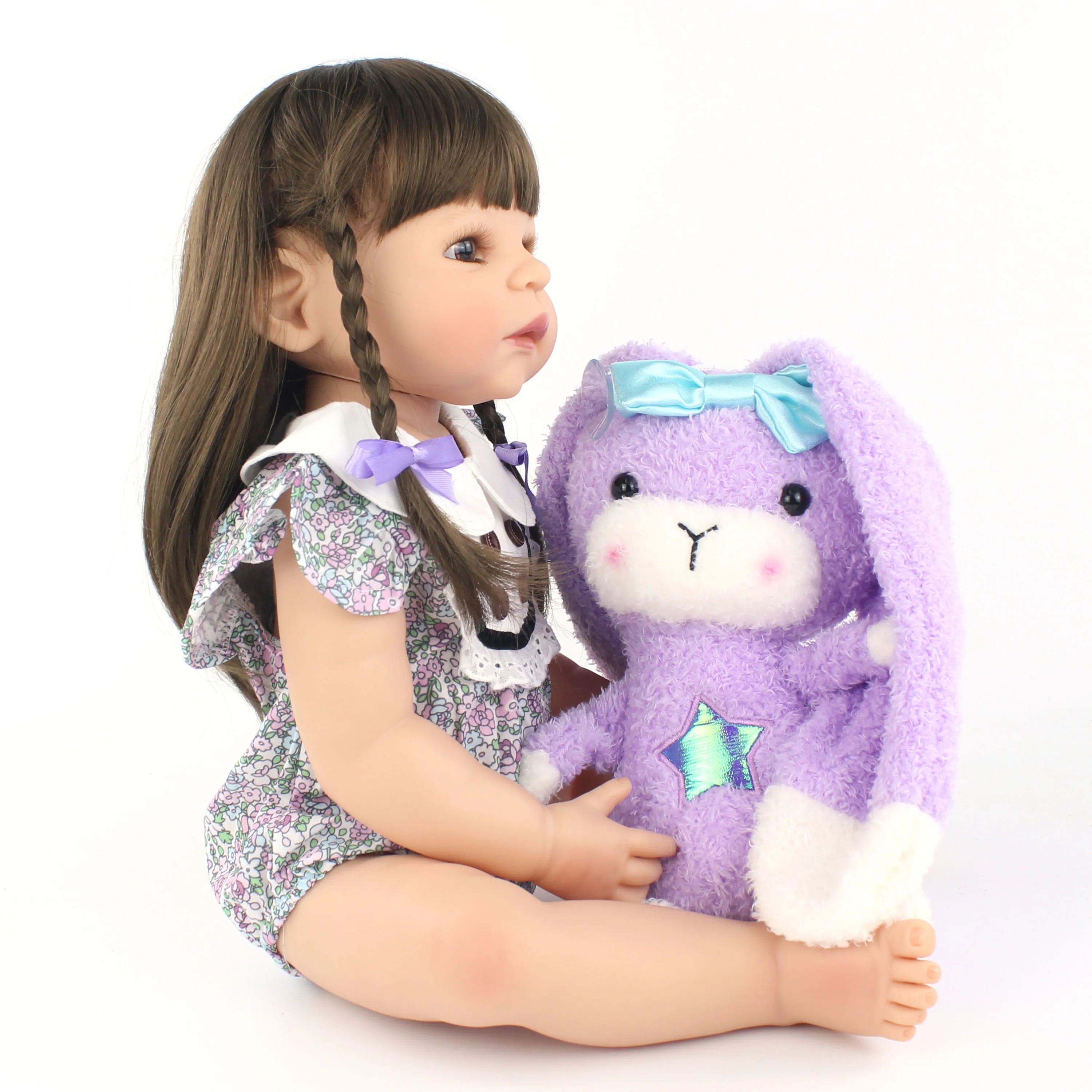 55 см оригинальная силиконовая кукла Reborn игрушка для новорожденной девочки