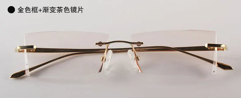 Титановые очки без оправы, модные изысканные мужские очки с алмазной отделкой, очки без оправы, очки для близоруких 102