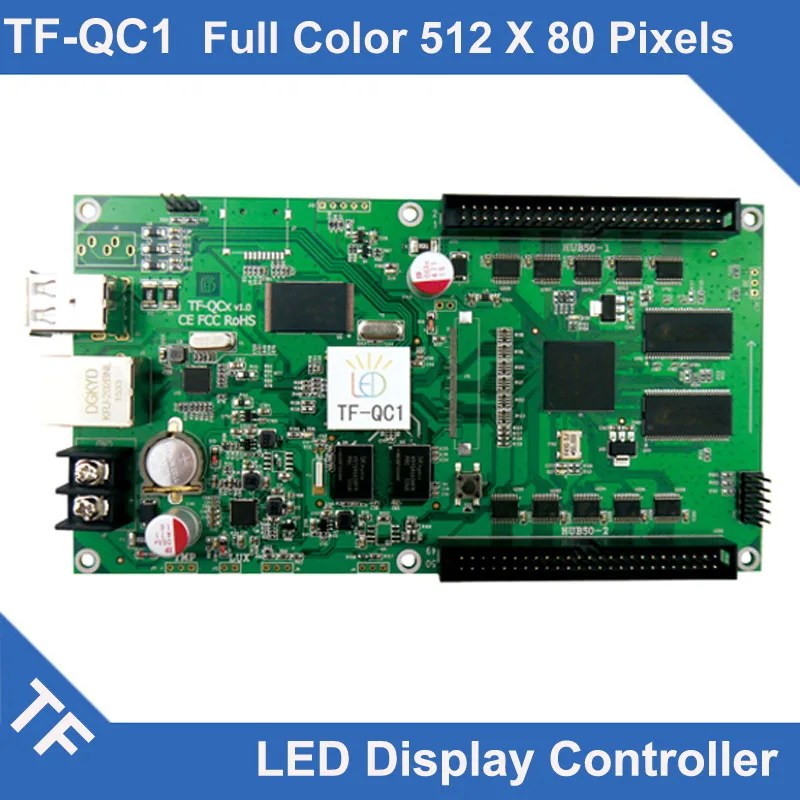TF-QC1 Longgreat TF USB Ethernet port Full color LED display asynchronous control card 512*80 384*160 |
