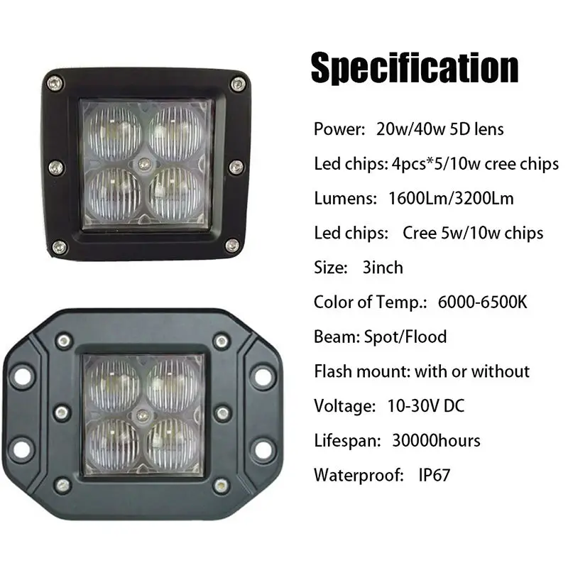 Новинка фонарь заднего хода для внедорожника 20 Вт 40 5D|cars cars|car led whitecar |