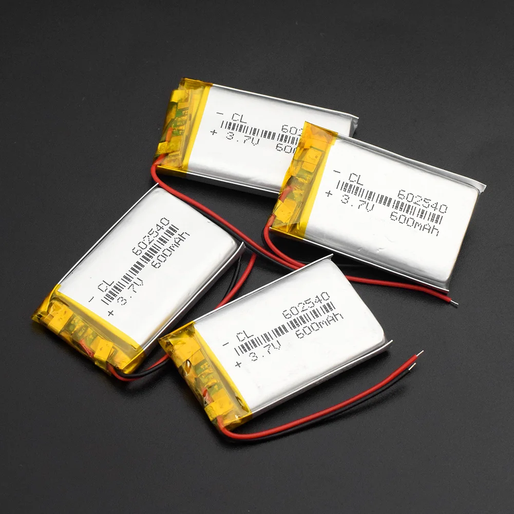 1/2/4x мини 602540 Li-Ion Li-po Батарея 3,7 v 600 мА/ч, Gps Mp3 Bluetooth Динамик наушники игрушки DVD Pos машины заменить Батарея