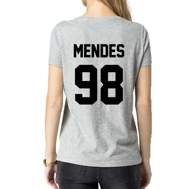 Модная футболка Shawn Mendes MENDES 98 футболки с буквенным принтом на спине для