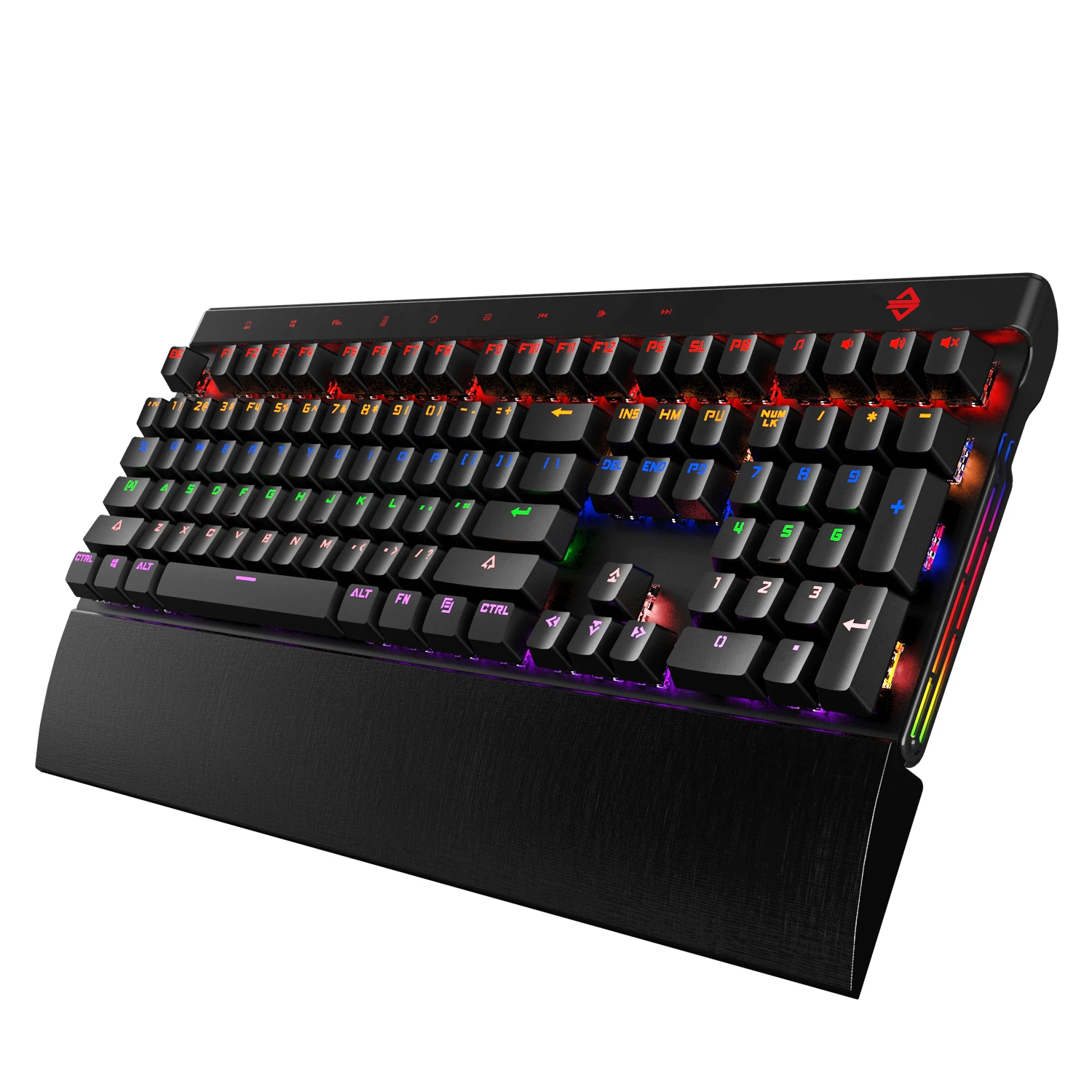 Ajazz AK500 Проводная Механическая игровая клавиатура 108 клавиш с подсветкой ноутбука настольная клавиатура большая Подставка для рук мультимедийная сенсорная панель
