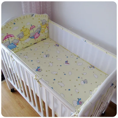 

Promotion! 5PCS 3D Breathable Mesh Cartoon Baby Bedding Set Fashion Crib Bumper,include(4bumpers+sheet)