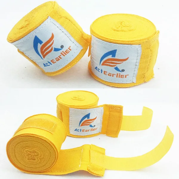 1 piece yellow Actearlier быстро раскупаемый 1 шт. 3 м спортивные наручные Поддержка протектор 10 Цвета боксерский бандаж Обёрточная бумага дешевая Заводская цена; - Цвет: 1 piece yellow