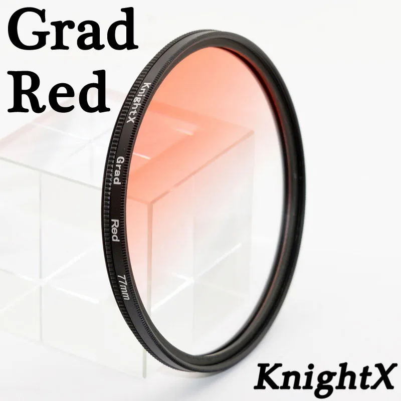 KnightX с ультратонкой оправой 37 мм 52 мм 58 мм 37 GoPro аксессуары ND FLD Красный Цветной фильтр объектива для sony цифровой зеркальной камеры Canon Nikon для экшн-камеры GoPro Hero 4/3+/3 52 58 мм - Цвет: Grad Red