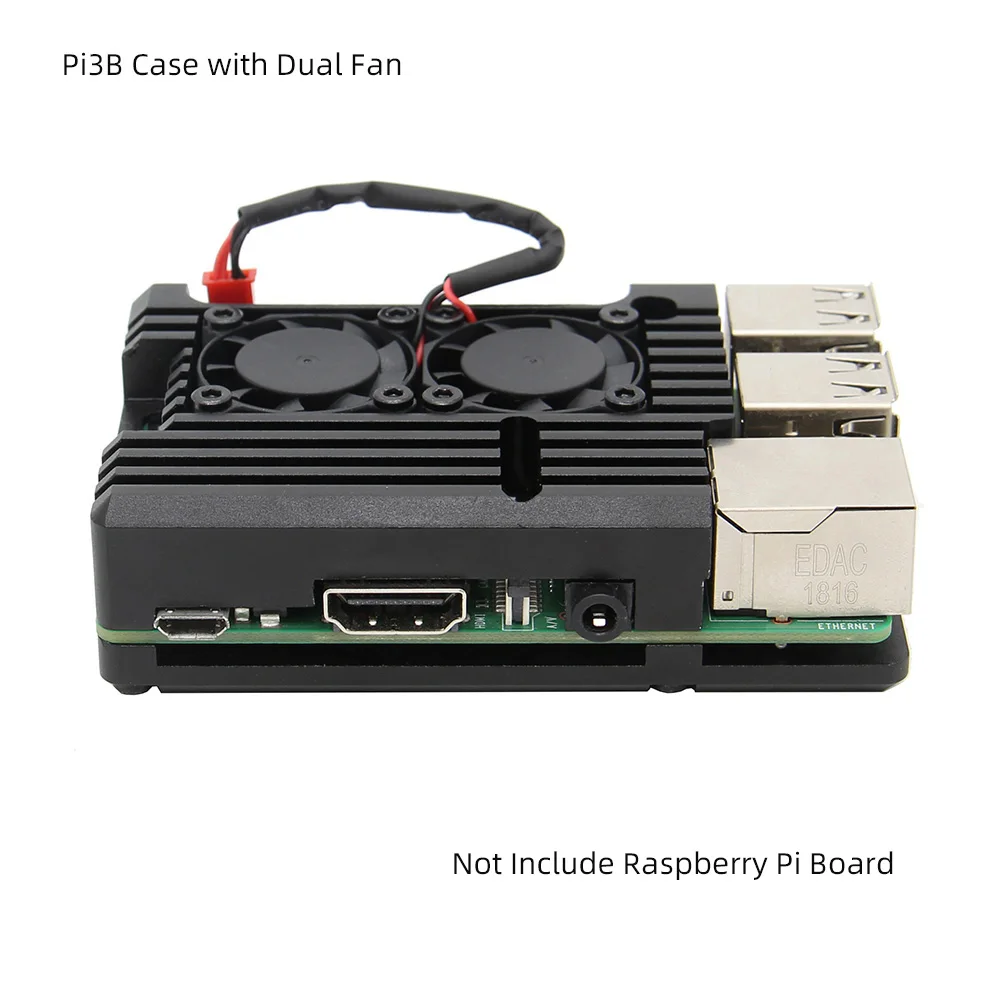 Чехол Raspberry Pi Armor, алюминиевый чехол с двойным вентилятором в комплекте/корпус+ радиатор для Raspberry Pi 4 Модель B/3 Модель B+ Plus/3B - Цвет: Case A