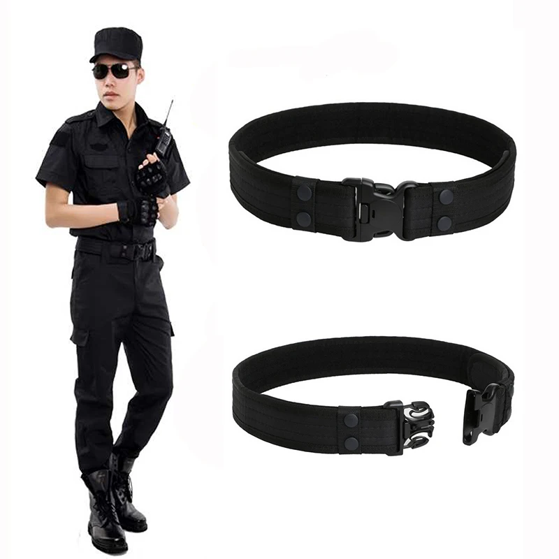 Military Men's Belt Woodland Camo Waistband Combat Quick Release Canvas Tactical Hunting Sports Field Belt| |