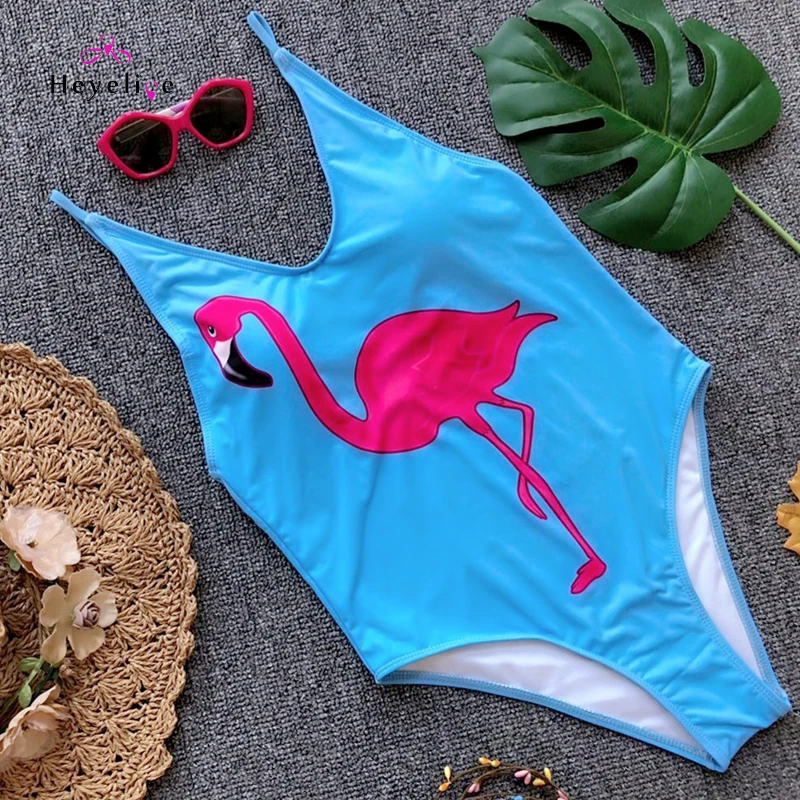Новинка 1 шт. купальник для женщин горячие купальники с принтом фламинго