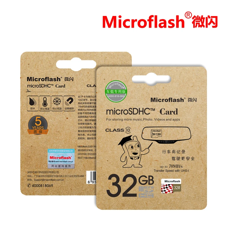 Microflash 100% первоначально Micro SD карты Class10 памяти 8 ГБ 16 32 80 МБ/с. для samrtphone и