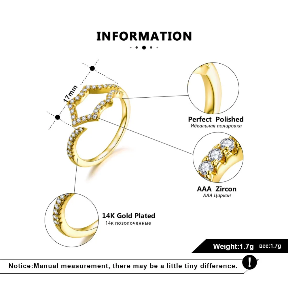 ORSA JEWELS кольца для женщин оригинальная Паутина Форма AAA ослепительный золотой цвет серебристый цвет регулируемый кольцо девушка вечерние ювелирные изделия OR162