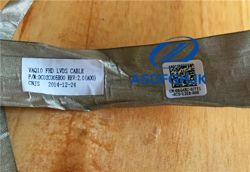 Оригинальный ленточный кабель для Dell Precision M4800 06G4XC 6G4XC VAQ10 DC02C005B00 FHD LCD LVDS 100% ТЕСТ ОК
