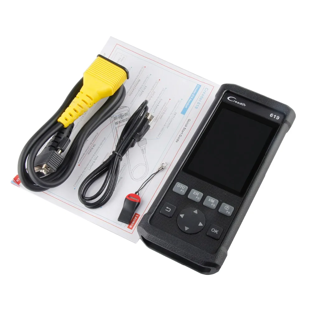 2017 Best OBD 2 OBD2 диагностики OP COM Автосканер LAUNCH Creader 619 Поддержка ABS подушки