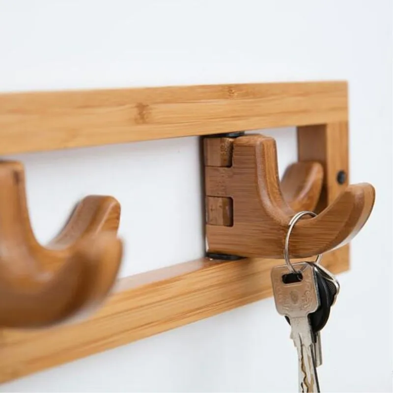 

Modern Simple Clothes Hanger Natural Nanzhu Making Hooks Home Decorations / Wall Decoration Foldable / Clothes Hooks / Durable