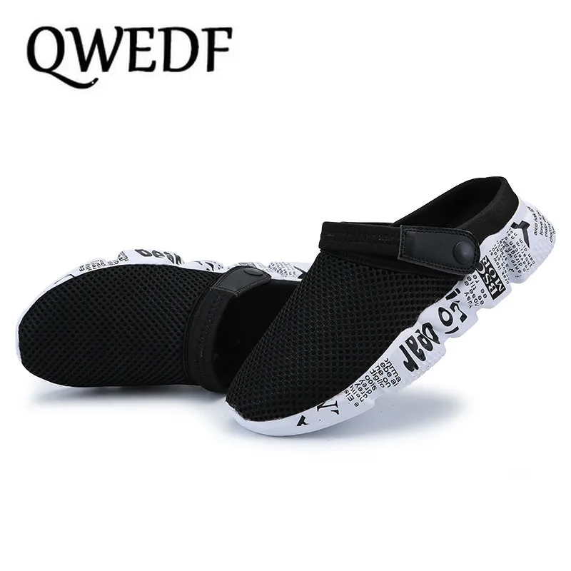 QWEDF/Новинка 2019 года летние мужские шлепанцы модные пляжные сандалии легкие для