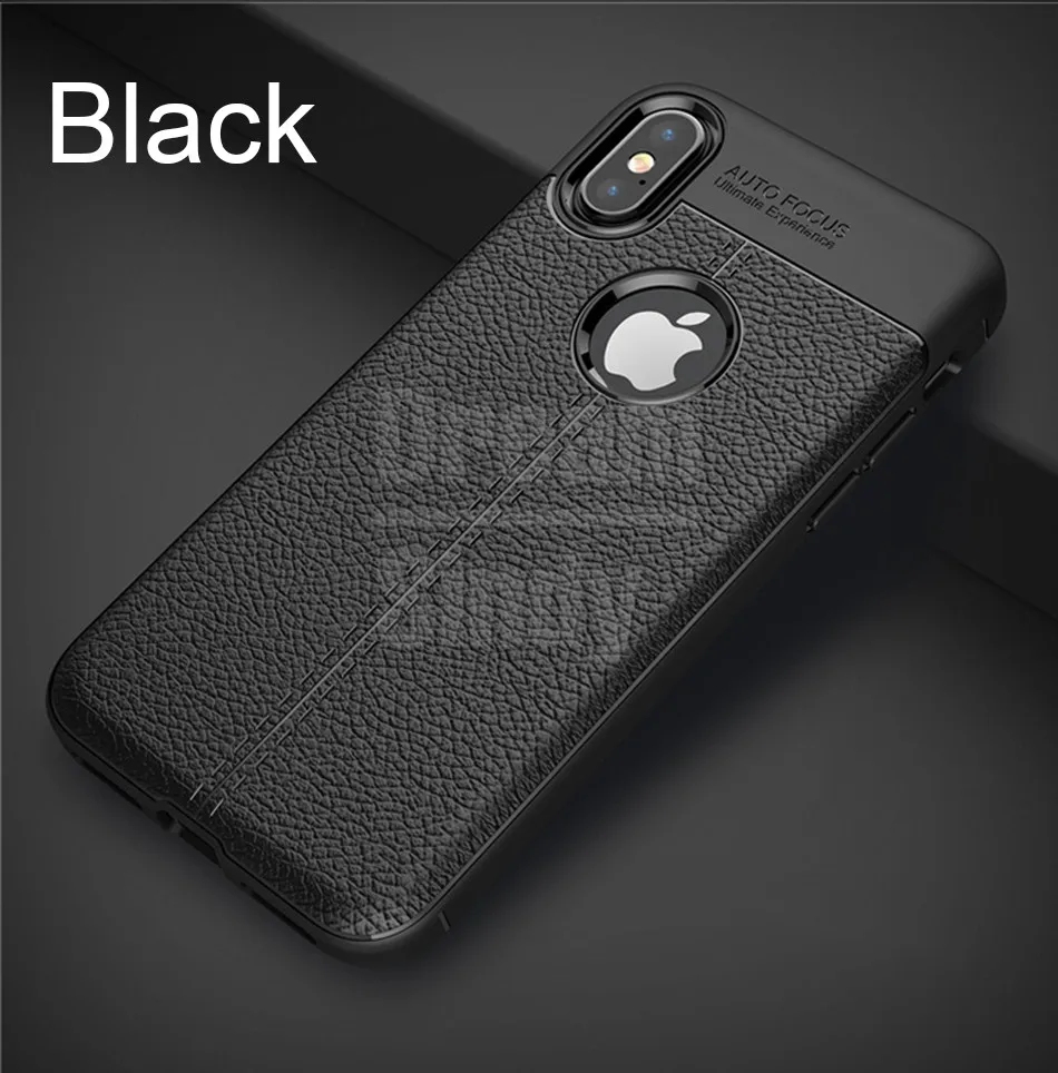 Роскошный кожаный PU силиконовый мягкий чехол для iphone 7 8 6 6s PLus X полный Чехол для iphone X Xr Xs Max противоударный бампер чехол