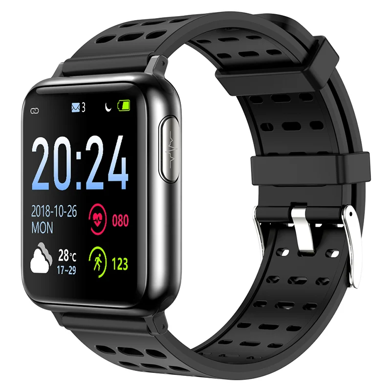 Black WATCH5 умные часы Bluetooth часы для измерения артериального давления пульсометр PPG ЭКГ часы Шагомер активности фитнес трекер здоровье умные часы - Цвет: Black