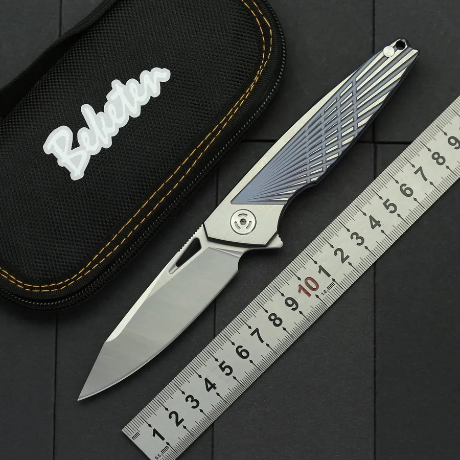 

BEKETEN tactical folding knife M390 Blade TC4 titanium handle outdoor camping hunting survival tools self-defense pocket knives