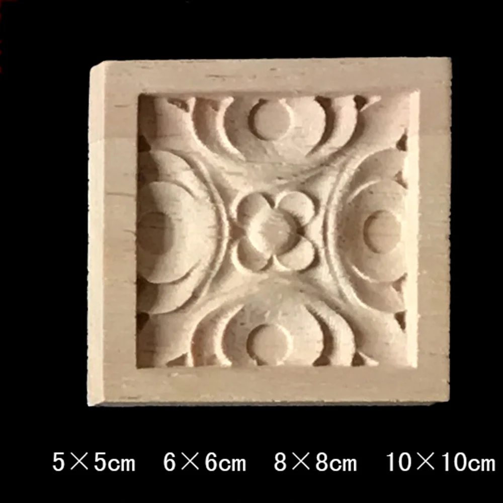 Wood Stick Flowers Carved Furniture Decorative Applique Ornaments Crafts Window Favourite Home Decoration Accessories | Дом и сад