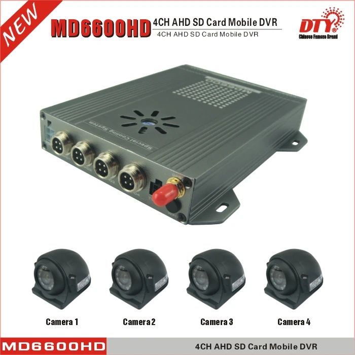4ch в реальном времени запись sd card 720 P ahd мобильный рекордер dvr с gps слежения MD6600HDG|dvr