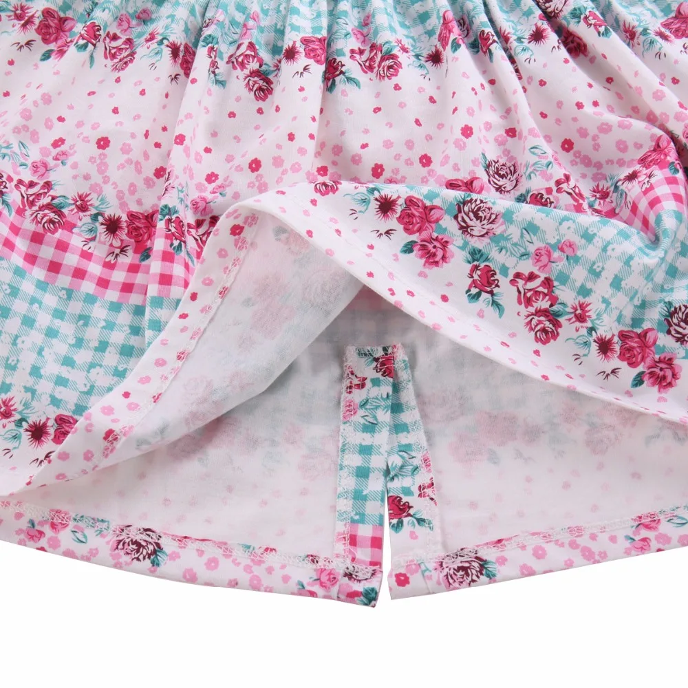 Plaid Flower Girls Dress Elegant Summer Unicorn Costume For Kids Clothing 2018Children Dresses Party Wedding | Детская одежда и
