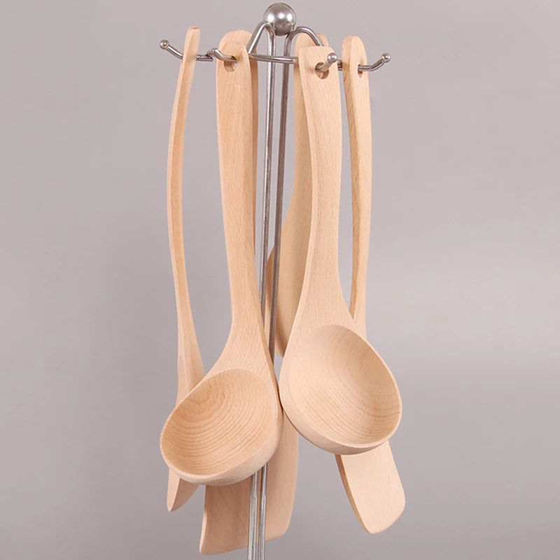 

Beech Wood Without Paint Rice Spoon Natural Environmental Health Large Porridge Spoon Simple and Creative Soup Spoon