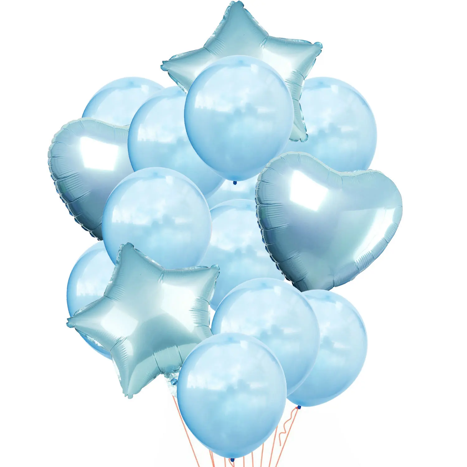 Blue D 14pcs Свадебный фольгированный шар Круглые Конфетти баллон сердце гелиевые воздушные шары День рождения украшения для взрослых детей события воздушный шар Бало - Цвет: Blue D 14pcs