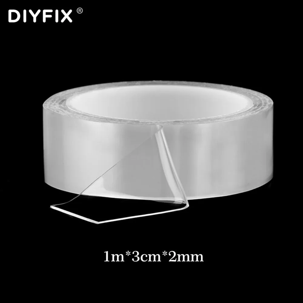 DIYFIX Двухсторонняя клейкая нано-лента без следов моющаяся растягивающаяся